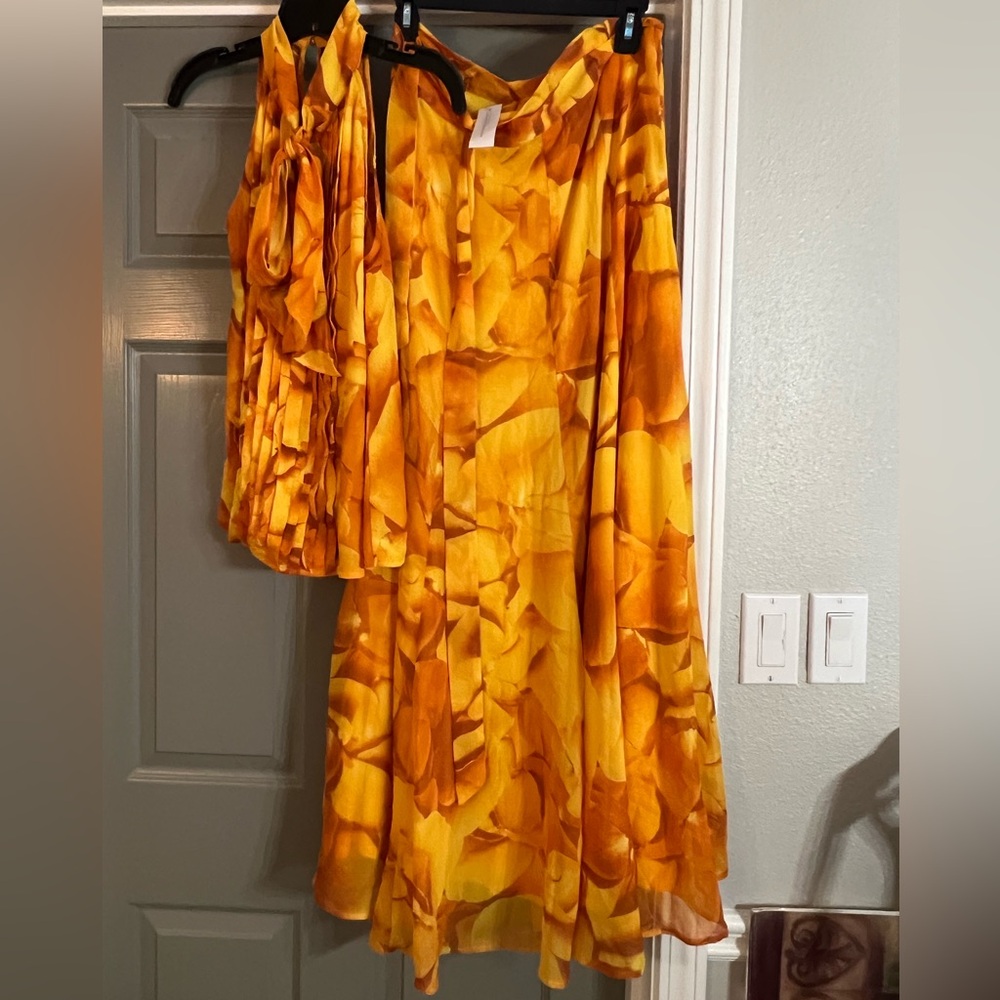 Vibrant Yellow Floral 2 Piece Set